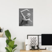 Winkende Frau Poster (Heimbüro)