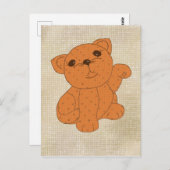 winkende Katze Postkarte (Vorne/Hinten)