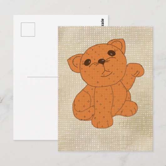 winkende Katze Postkarte (Vorne/Hinten)