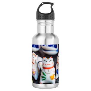 Winkende Katzenfiguren Edelstahlflasche