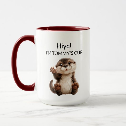 Winkender Otterbaby Tasse (Links)