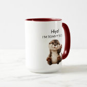 Winkender Otterbaby Tasse (VorderseiteRechts)
