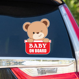 Winking Baby Bear Baby On Board Car Aufkleber