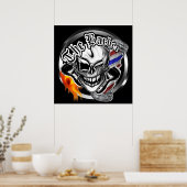 Winking Barber Skull Poster (Küche)