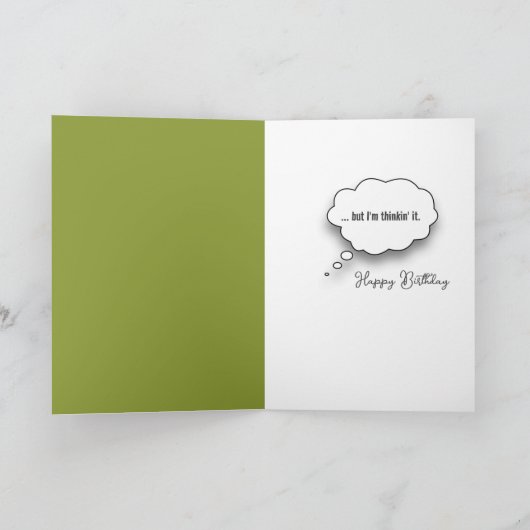 Winking Birthday Kaninchen mit Karotte Karte (Innenseite)