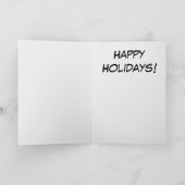 Winking Black Santa Behaltend Weihnachtsgeheimniss Feiertagskarte (Innenseite)