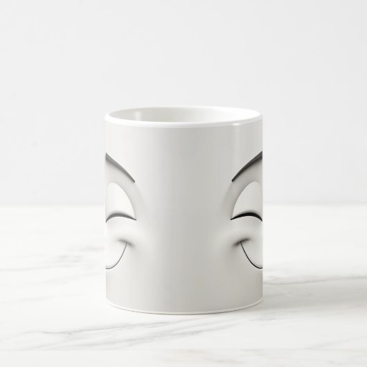 Winking Cartoon Face 3D-Tasse 12 Kaffeetasse (Mittel)