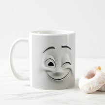 Winking Cartoon Face 3D-Tasse 13