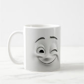 Winking Cartoon Face 3D-Tasse 13 Kaffeetasse (Links)