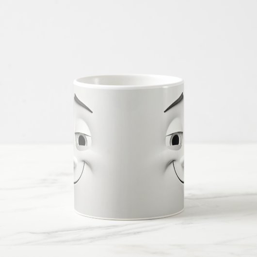 Winking Cartoon Face 3D-Tasse Kaffeetasse (Mittel)