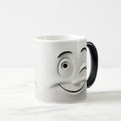 Winking Cartoon Face 3D Verwandlungstasse (VorderseiteRechts)