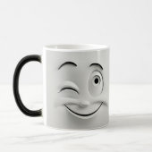 Winking Cartoon Face 3D Verwandlungstasse (Links)