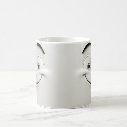 Winking Cartoon Face 3D Verwandlungstasse (Mittel)