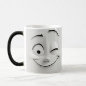 Winking Cartoon Face 3D Verwandlungstasse (Links)
