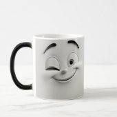 Winking Cartoon Face 3D Verwandlungstasse (Links)
