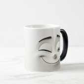 Winking Cartoon Face 3D Verwandlungstasse (VorderseiteRechts)