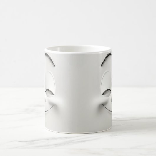 Winking Cartoon Face 3D Verwandlungstasse (Mittel)