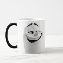Winking Cartoon Face 3D Verwandlungstasse