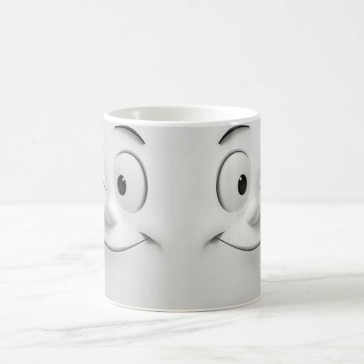 Winking Cartoon Face 3D Verwandlungstasse (Mittel)