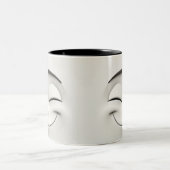 Winking Cartoon Face 3D Zweifarbige Tasse (Mittel)