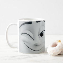Winking Cartoon Gesicht 3D-Tasse 10 Kaffeetasse