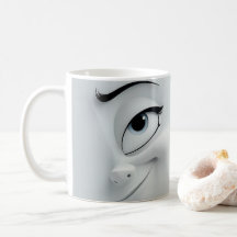 Winking Cartoon Gesicht 3D-Tasse 11