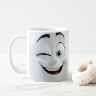 Winking-Cartoon-Gesichter 3D-Tasse 3 Kaffeetasse