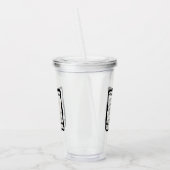 Winking Cat auf einem Piano Bars von Wavy-Musiknot Acryltrinkbecher (Links)