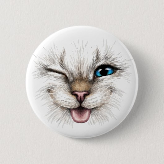 Winking Cat Button (Vorderseite)