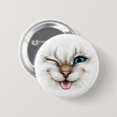 Winking Cat Button (Vorne & Hinten)