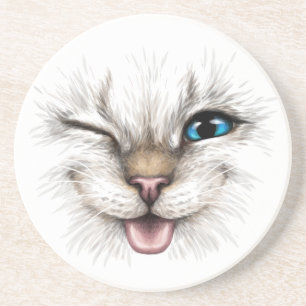 Winking Cat Getränkeuntersetzer