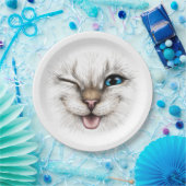 Winking Cat Pappteller (Party)