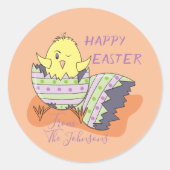 Winking Chick Hatching from Egg Oaster Sticker (Vorderseite)