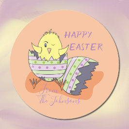 Winking Chick Hatching from Egg Oaster Sticker