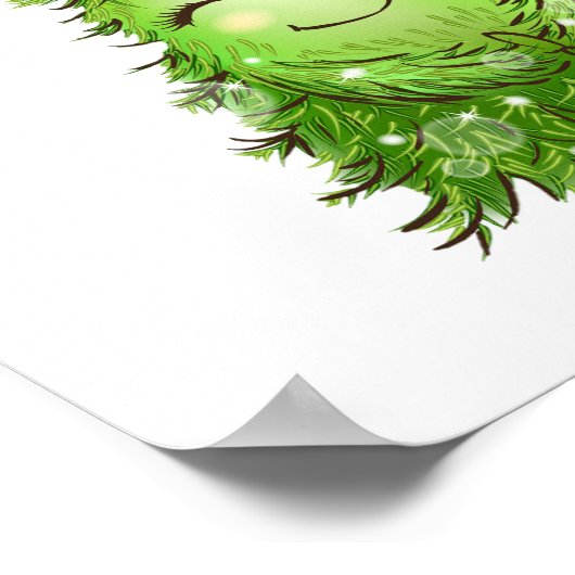 Winking Christmas Tree Poster (Ecke)