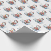 Winking Duck Ski on Snow Geschenkpapier (Ecke)