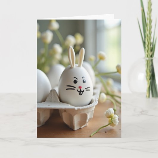 Winking Egg Springtime Scene Card Karte (Vorderseite)