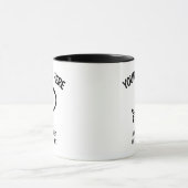 Winking Emoji Face mit Fingerguns Doodle Template Tasse (Zentrum)