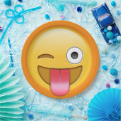 Winking Emoji Papierplatte Pappteller (Party)