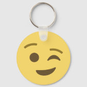 Winking Emoji Schlüsselanhänger (Vorderseite)