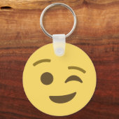 Winking Emoji Schlüsselanhänger (Vorderseite)