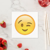 Winking - Emoji Serviette (Beispiel)