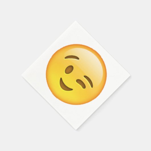 Winking - Emoji Serviette (Ecke)