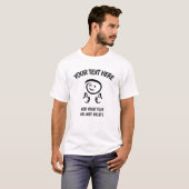 Winking Emoji stehen vor zwei Stürmen. Doodle. Vor T-Shirt (Vorne ganz)