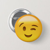 Winking Face Emoij Button (Vorne & Hinten)