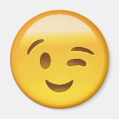 Winking Face Emoij Magnet (Vorne)