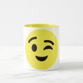Winking Face Emoji Tasse (Zentrum)