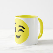 Winking Face Emoji Tasse (VorderseiteRechts)