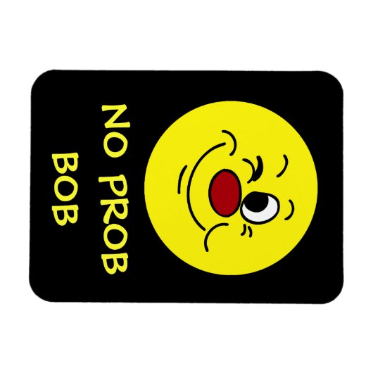 Winking Face Grumpey Magnet (Horizontal)