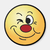 Winking Face Grumpey Magnet (Vorne)